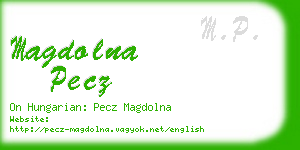 magdolna pecz business card